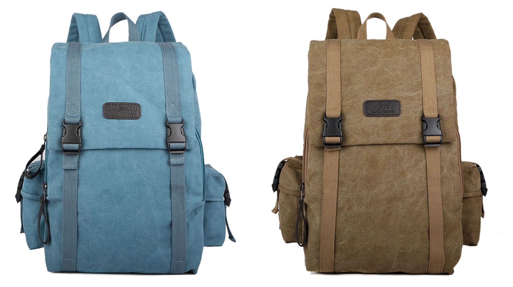 New Vintage Retro Canvas Backpack Rucksack School Laptop iPad Overnight Bag UK