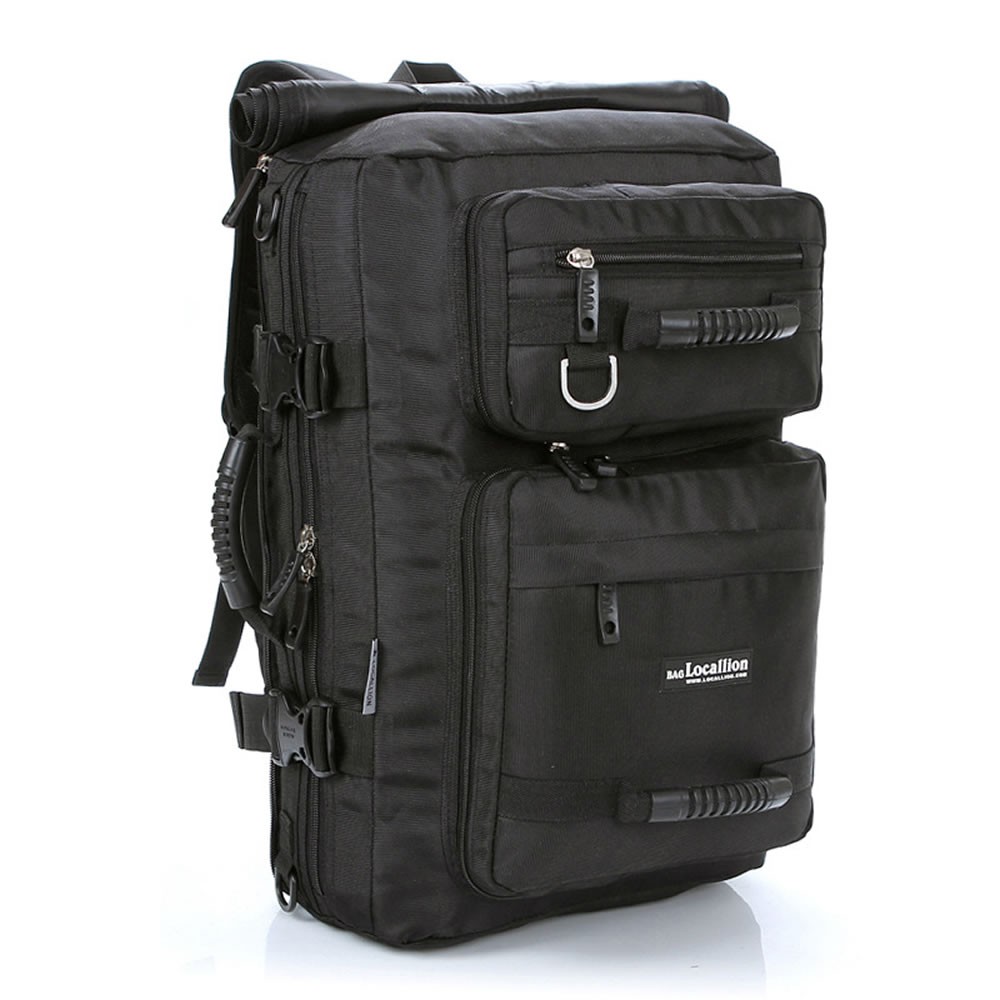 32L Black Multifunction Cabin Bag, Backpack, Holdall, Overnight Bag, Shoulder Bag, Hand Luggage, Camping, Trekking, Hiking, Versatile Bag