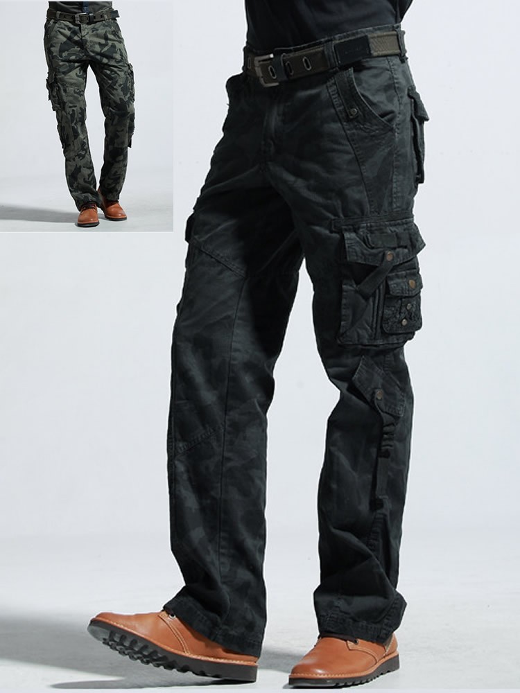 NEW Mens Vintage Military Army Fishing Hunting Work Camo Camouflage Cargo Combat Pants Trousers UK