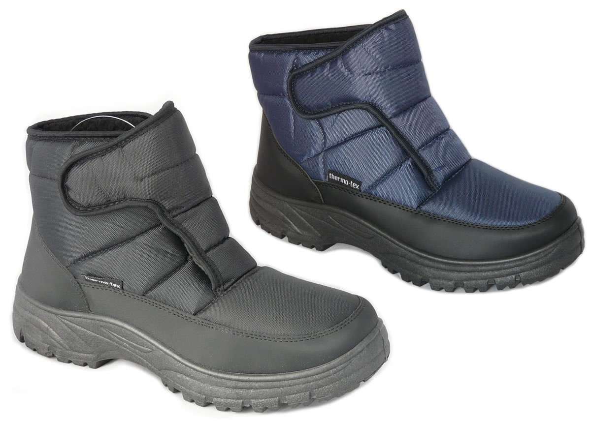 Cushion Walk Men's Thermo-Tex Fleece Lined Warm and Comfortable Snow Boots with Non-slip Soles Size 7-11
