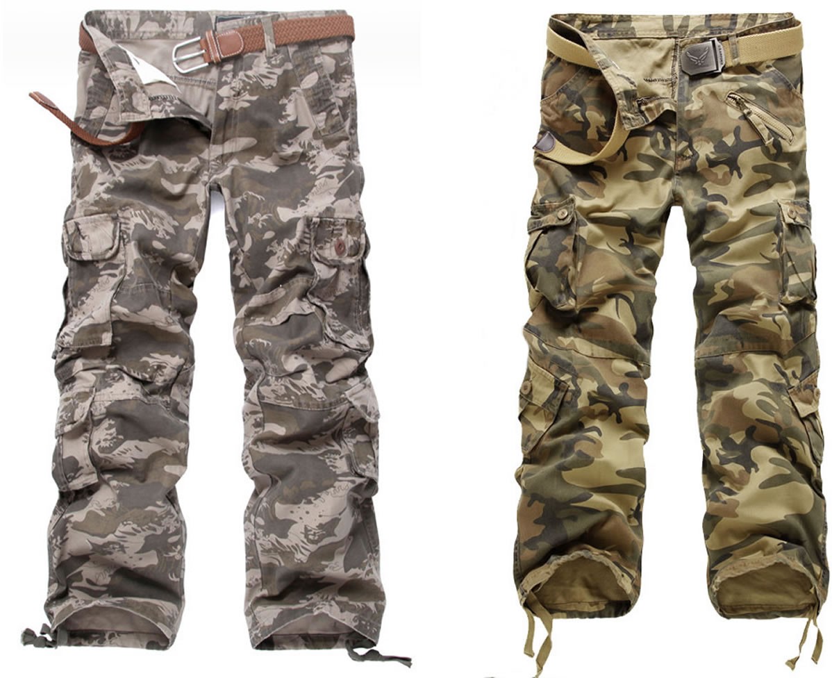 NEW Mens Military Army Fishing Work Camo Camouflage Cargo Combat Pants Trousers