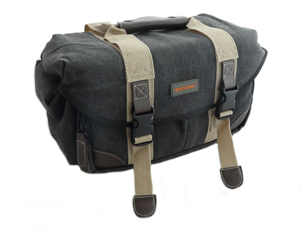Photographers Lightweight Water Resistant Padded Anti-shock DSLR SLR Canvas Camera Bag Case Satchel