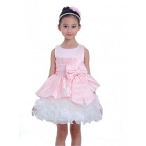 Girls Kids Pink and White Floral Flower Girl Formal Wedding Bridesmaid Party Christening Occasion Prom Dress Ages6 Months 2 3 4 5 6 7 8 9 10 Years