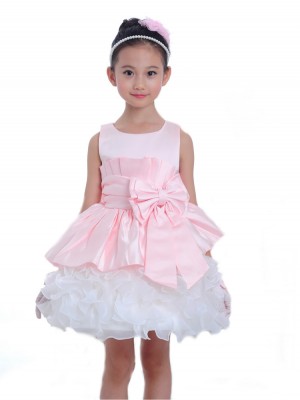 Girls Kids Pink and White Floral Flower Girl Formal Wedding Bridesmaid Party Christening Occasion Prom Dress Ages6 Months 2 3 4 5 6 7 8 9 10 Years